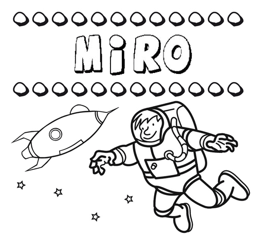 Dibujo con el nombre Miro para colorear, pintar e imprimir