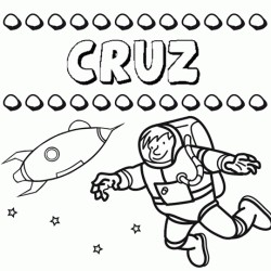Dibujo con el nombre Cruz para colorear, pintar e imprimir