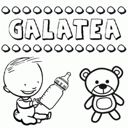 Dibujo con el nombre Galatea para colorear, pintar e imprimir