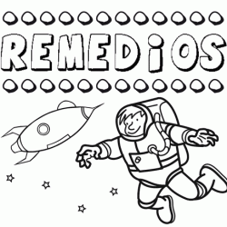 Dibujo con el nombre Remedios para colorear, pintar e imprimir