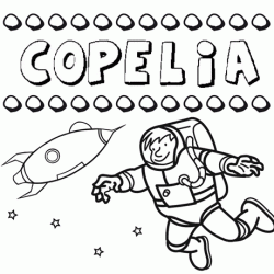Dibujo con el nombre Copelia para colorear, pintar e imprimir