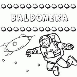 Dibujo con el nombre Baldomera para colorear, pintar e imprimir