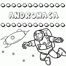 Dibujo con el nombre Andromaca para colorear, pintar e imprimir