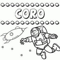 Dibujo con el nombre Coro para colorear, pintar e imprimir