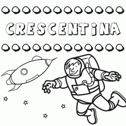Dibujo con el nombre Crescentina para colorear, pintar e imprimir