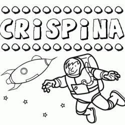 Dibujo con el nombre Crispina para colorear, pintar e imprimir