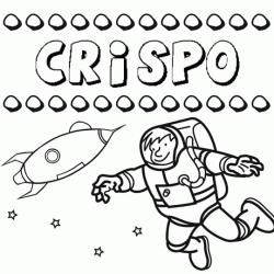 Dibujo con el nombre Crispo para colorear, pintar e imprimir
