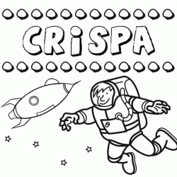 Dibujo con el nombre Crispa para colorear, pintar e imprimir