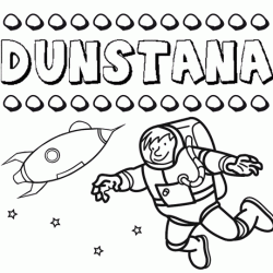 Dibujo con el nombre Dunstana para colorear, pintar e imprimir