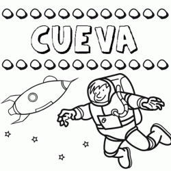 Dibujo con el nombre Cueva para colorear, pintar e imprimir
