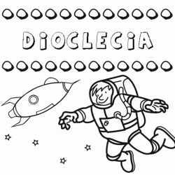 Dibujo con el nombre Dioclecia para colorear, pintar e imprimir