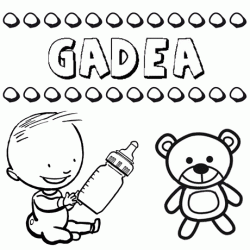 Dibujo con el nombre Gadea para colorear, pintar e imprimir
