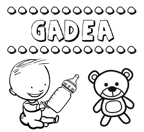 Dibujo con el nombre Gadea para colorear, pintar e imprimir
