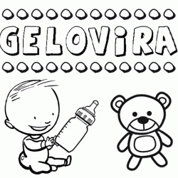 Dibujo con el nombre Gelovira para colorear, pintar e imprimir