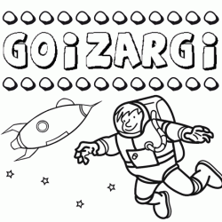 Dibujo con el nombre Goizargi para colorear, pintar e imprimir