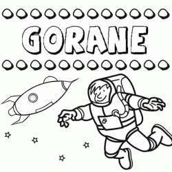 Dibujo con el nombre Gorane para colorear, pintar e imprimir