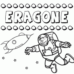 Dibujo con el nombre Eragone para colorear, pintar e imprimir