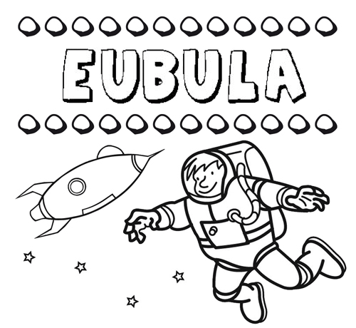 Dibujo con el nombre Eubula para colorear, pintar e imprimir