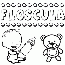 Dibujo con el nombre Flóscula para colorear, pintar e imprimir