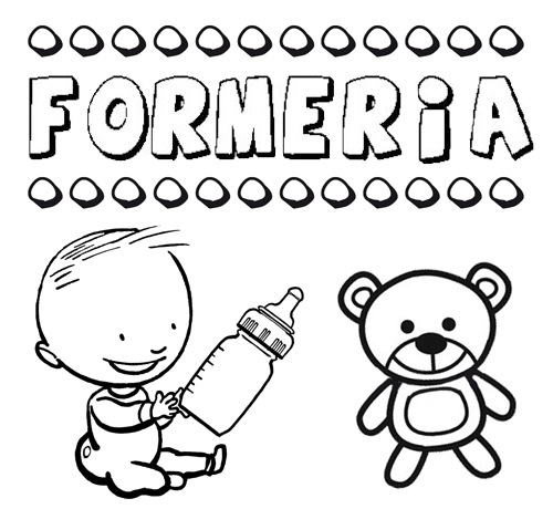 Dibujo con el nombre Formeria para colorear, pintar e imprimir