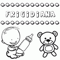 Dibujo con el nombre Frigidiana para colorear, pintar e imprimir