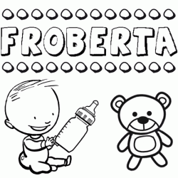 Dibujo con el nombre Froberta para colorear, pintar e imprimir