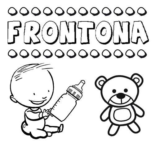 Dibujo con el nombre Frontona para colorear, pintar e imprimir
