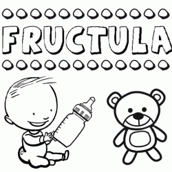 Dibujo con el nombre Frúctula para colorear, pintar e imprimir