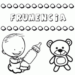 Dibujo con el nombre Frumencia para colorear, pintar e imprimir