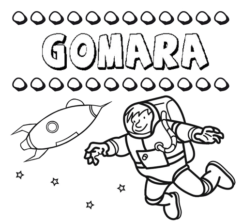 Dibujo con el nombre Gomara para colorear, pintar e imprimir