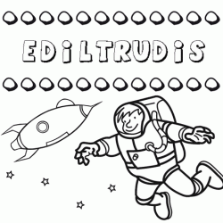 Dibujo con el nombre Ediltrudis para colorear, pintar e imprimir