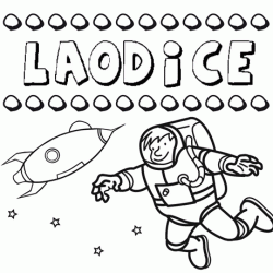 Dibujo con el nombre Laodice para colorear, pintar e imprimir