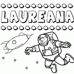Dibujo con el nombre Laureana para colorear, pintar e imprimir