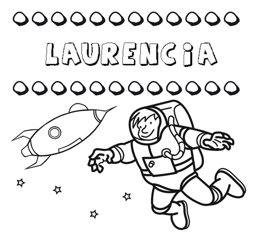 Dibujo con el nombre Laurencia para colorear, pintar e imprimir