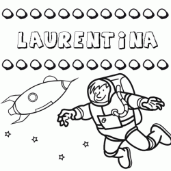 Dibujo con el nombre Laurentina para colorear, pintar e imprimir