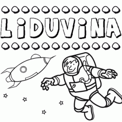 Dibujo con el nombre Liduvina para colorear, pintar e imprimir