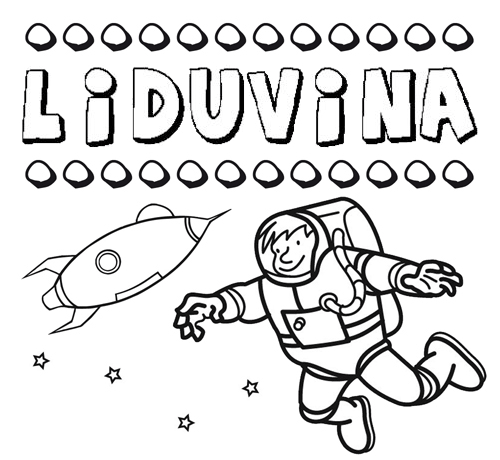 Dibujo con el nombre Liduvina para colorear, pintar e imprimir