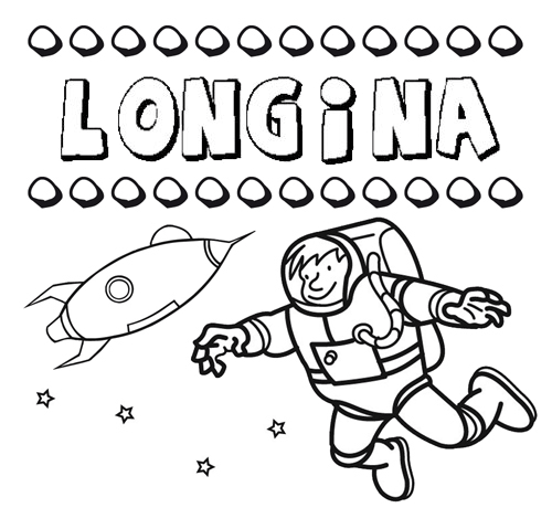 Dibujo con el nombre Longina para colorear, pintar e imprimir
