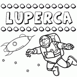Dibujo con el nombre Luperca para colorear, pintar e imprimir