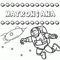 Dibujo con el nombre Matroniana para colorear, pintar e imprimir