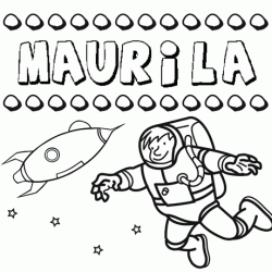 Dibujo con el nombre Maurila para colorear, pintar e imprimir