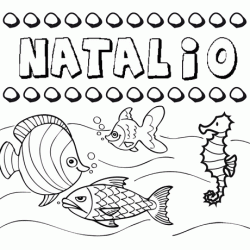 Dibujos de los nombres. Nombre Natalio para pintar, colorear e imprimir