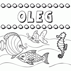 Dibujos de los nombres. Nombre Oleg para pintar, colorear e imprimir