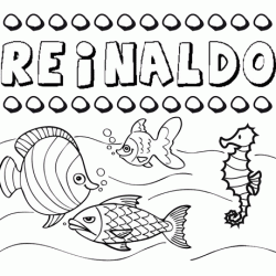 Dibujos de los nombres. Nombre Reinaldo para pintar, colorear e imprimir