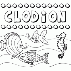 Dibujos de los nombres. Nombre Clodión para pintar, colorear e imprimir