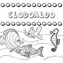 Dibujos de los nombres. Nombre Clodoaldo para pintar, colorear e imprimir