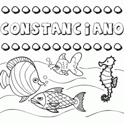Dibujos de los nombres. Nombre Constanciano para pintar, colorear e imprimir