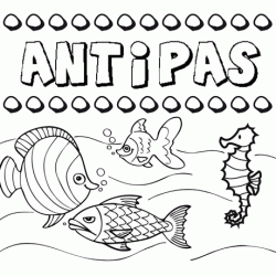 Dibujos de los nombres. Nombre Antipas para pintar, colorear e imprimir