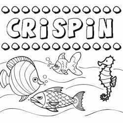 Dibujos de los nombres. Nombre Crispín para pintar, colorear e imprimir