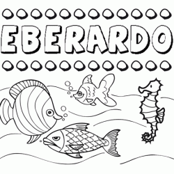 Dibujos de los nombres. Nombre Eberardo para pintar, colorear e imprimir